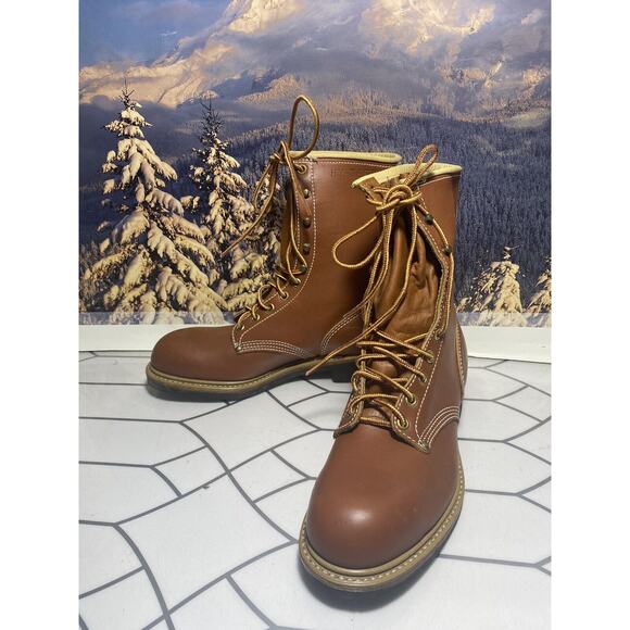 Hy-Test Safety Steel Toe Work Boots Tufgum Size 7 C Brown - Picture 5 of 12